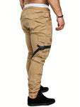 Manfinity Homme Men Flap Pocket Buckle Detail Drawstring Waist Cargo Pants - MapleCo