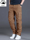 Manfinity Homme Men's Casual Solid Color Cargo Pants With Flap Pockets And Drawstring Waist - MapleCo