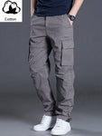 Manfinity Homme Men's Casual Solid Color Cargo Pants With Flap Pockets And Drawstring Waist - MapleCo