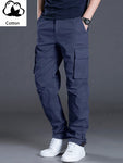 Manfinity Homme Men's Casual Solid Color Cargo Pants With Flap Pockets And Drawstring Waist - MapleCo