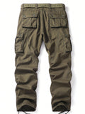 AKARMY Men's Casual Military Cargo Pants Baggy Camo Work Trousers With 6 Pockets (No Belt) - MapleCo