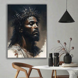 1 Piece Wood Frame Canvas Painting African American Art Jesus Painting Artwork Home Decor Suitable For Bedroom Living Room Bathroom Perfect Gift Can Be Hung Directly