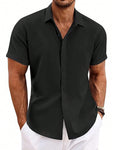 Men's Short Sleeve Casual Beach Holiday Shirt - MapleCo