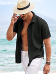 Men's Short Sleeve Casual Beach Holiday Shirt - MapleCo