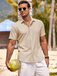 Men's Short Sleeve Casual Beach Holiday Shirt - MapleCo