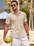 Men's Short Sleeve Casual Beach Holiday Shirt - MapleCo