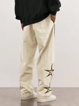 Manfinity Hypemode Loose-Fit Men's Star Pattern Side Stripe Pants - MapleCo