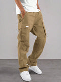 Manfinity Hypemode Men Patched Detail Flap Pocket Drawstring Waist Cargo Pants