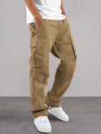 Manfinity Hypemode Men Flap Pocket Drawstring Waist Pants - MapleCo