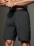 2pcs Men's Outdoor Sports Fitness Running Shorts, Summer