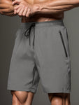 2pcs Men's Outdoor Sports Fitness Running Shorts, Summer