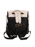 1PC Black Contrast Large Capacity Love Shoulder Bag - MapleCo