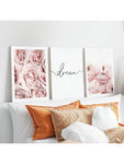 3pcs/Set Finished With Frame, Stylish Modern Pink Canvas Art Set, Stylish Decoration For Bedroom And Living Room, Wall Art, Ideal Gifts