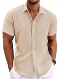 Men's Short Sleeve Casual Beach Holiday Shirt - MapleCo