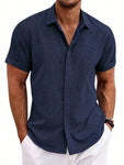 Men's Short Sleeve Casual Beach Holiday Shirt - MapleCo