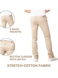 NEW Men's Slim Fitting Cotton Stretch Classic Chino Pants - MapleCo