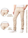 NEW Men's Slim Fitting Cotton Stretch Classic Chino Pants - MapleCo