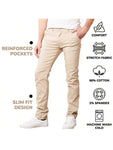 NEW Men's Slim Fitting Cotton Stretch Classic Chino Pants - MapleCo