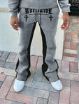 Manfinity Men's Loose Fit Jogging Pants With Drawstring Waist And Letter Print