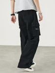 Manfinity EMRG Men Drawstring Waist Flap Pocket Cargo Pants - MapleCo