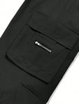 Manfinity EMRG Men Drawstring Waist Flap Pocket Cargo Pants - MapleCo