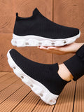 NEW Men's Knitted Breathable Lightweight Slip-On Running Shoes, Comfortable, Simple And Versatile For Casual Sports, Fitness, Running, Daily Walking - MapleCo