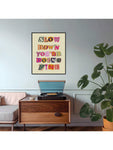 1pc Billy Joel Prints Canvas Paintings Slow Down You'Re Doing Fine Posters Daily Reminder Wall Art Symbols Made With  Magazines Y2k Apartment Home Decor Unframed