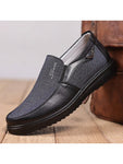 Men's Slip-On Driving Shoes, Low-Top Flat Loafers For Spring And Summer, Breathable And Comfortable Dad Shoes With Fashion Patchwork - MapleCo