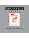 Dirty Shirley Poster, Pink Cocktail Wall Art, Living Room Decoration, Women Aesthetic Poster, Feminine Dorm Wall Art, Housewarming Gift,No Frame