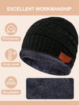 Winter Knit Beanie Hat Neck Warmer Scarf And Touch Screen Gloves Set  Fleece Lined Skull Cap For Men Women Outdoor