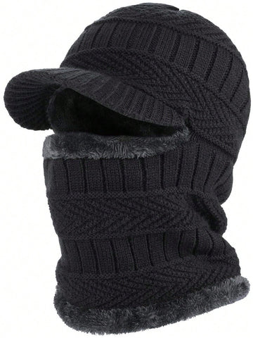 Winter Knitted Balaclava Beanie Hat Warm Cycling Ski Mask, Women Windproof Hood, Balaclavas Heavyweight Thermal Fleece