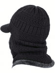 Winter Knitted Balaclava Beanie Hat Warm Cycling Ski Mask, Women Windproof Hood, Balaclavas Heavyweight Thermal Fleece