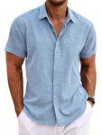 Men's Short Sleeve Casual Beach Holiday Shirt - MapleCo