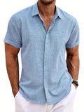 Men's Short Sleeve Casual Beach Holiday Shirt - MapleCo