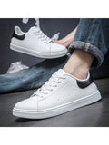 Men's Casual Sports Sneakers, Non-slip White Shoes For All Seasons, Suitable For Students - MapleCo