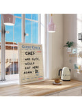 1pc Guest Check Wall Art, Chef Was Cute Would Eat Here Again, This Must Be The Place,  Guest Check, Red Chef Art Print, Poster Guest Check, Canvas Wall Decor For Living Room, Bed Room