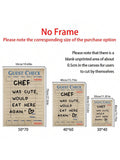 1pc Guest Check Wall Art, Chef Was Cute Would Eat Here Again, This Must Be The Place,  Guest Check, Red Chef Art Print, Poster Guest Check, Canvas Wall Decor For Living Room, Bed Room