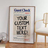 1pc Guest Check Wall Art, Chef Was Cute Would Eat Here Again, This Must Be The Place,  Guest Check, Red Chef Art Print, Poster Guest Check, Canvas Wall Decor For Living Room, Bed Room