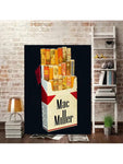 1pc, Miller Cigarette AlbumWall Art,MinimalismPoster Printing Canvas Painting,Home Decor,Room Decoration Stuff, Suitable For Decorative Painting In  Bedroom