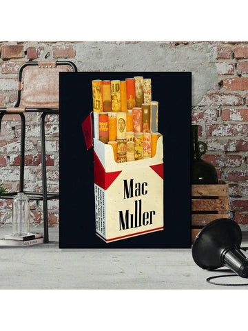 1pc, Miller Cigarette AlbumWall Art,MinimalismPoster Printing Canvas Painting,Home Decor,Room Decoration Stuff, Suitable For Decorative Painting In  Bedroom