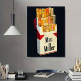 1pc, Miller Cigarette AlbumWall Art,MinimalismPoster Printing Canvas Painting,Home Decor,Room Decoration Stuff, Suitable For Decorative Painting In  Bedroom