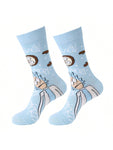 Rick And Morty 1/3/5/10/20Pairs Random Color Mix Men Crew Socks Cartoon Anime Gamers Socks