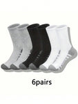 10/20/30 Pairs Breathable And Comfy Men's Crew Socks For Outdoor And Casual Wear, All-Season Unisex Socks