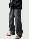 ROMWE Street Life Men Flap Pocket Side Cargo Baggy Pants, School