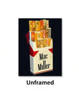 1pc, Miller Cigarette AlbumWall Art,MinimalismPoster Printing Canvas Painting,Home Decor,Room Decoration Stuff, Suitable For Decorative Painting In  Bedroom