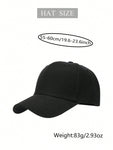 1pc Classic Solid Color Unisex Casual Baseball Cap Copper Buckle Adjustment Fabric Breathable And Not StuffyFour Seasons Universal Curved Brim Hat Suitable For All Occasions