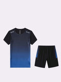 KOVSEE 3PCS Men's Outdoor Sports Running Basketball Soccer Jerseys Quick Dry Breathable Sports Suit Fitness - MapleCo