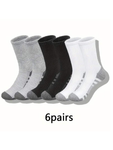 10/20/30 Pairs Breathable And Comfy Men's Crew Socks For Outdoor And Casual Wear, All-Season Unisex Socks