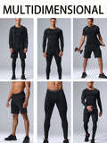 5pcs/Set Men's Quick Dry Fitness Clothing Set, Spring Running - MapleCo