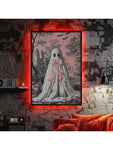 1pc Canvas Poster Lolita Ghost Halloween Fashion Wall Art Decor, High Quality Material, Suitable For Living Room, Kitchen, Home Decor, Wall Art And Gift, Can Be Hung Directly